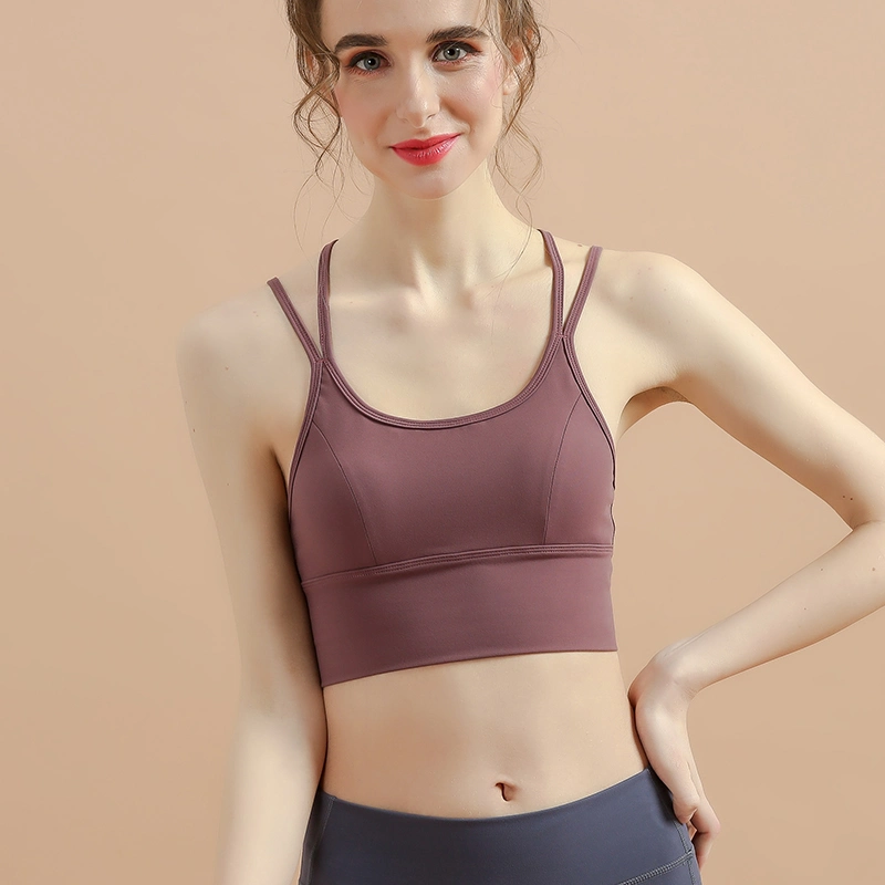 Low Coverage Sports Bra with Adjustable Straps Wholesale Women Sexy Yoga Bra