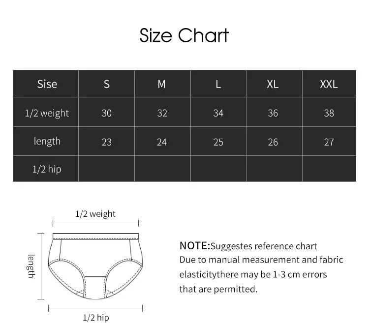 S-Shaper Women Comfy Breathable Menstrual Period Cotton Leak-Proof Underwear Briefs