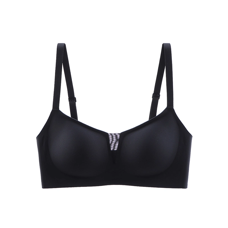 Moisture-Wicking Adjustable Women Camisole Sports Breast Gathered Girl Bra